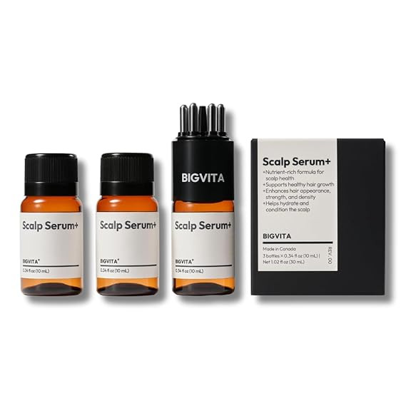 BIGVITA Scalp Serum + | Scalp Massager Applicator for Thicker, Fuller Hair | Hair Growth, Dry Sca... | Amazon (US)