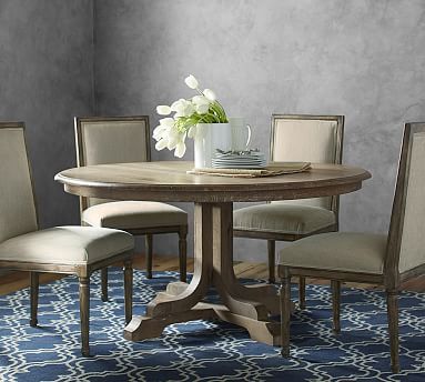 Linden Round Pedestal Dining Table | Pottery Barn (US)