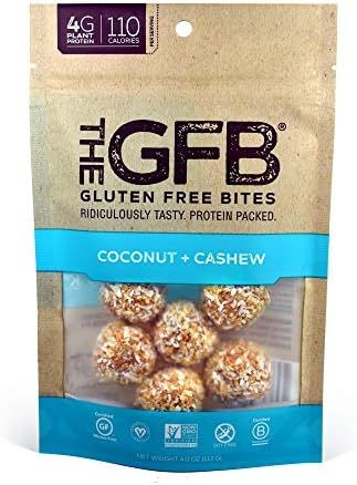 The GFB Gluten Free Protein Bites, Coconut + Cashew, 4 Ounce (6 Count), Vegan, Dairy Free, Non GM... | Amazon (US)
