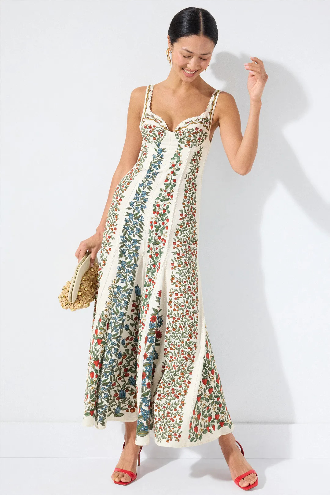 Fruit Beauty Off-White Maxi Dress | Rent the Runway