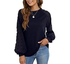 Blooming Jelly Womens Long Sleeve Blouses Shirts Elegant Knit Mesh Pom Pom Casual Loose Tops | Amazon (US)