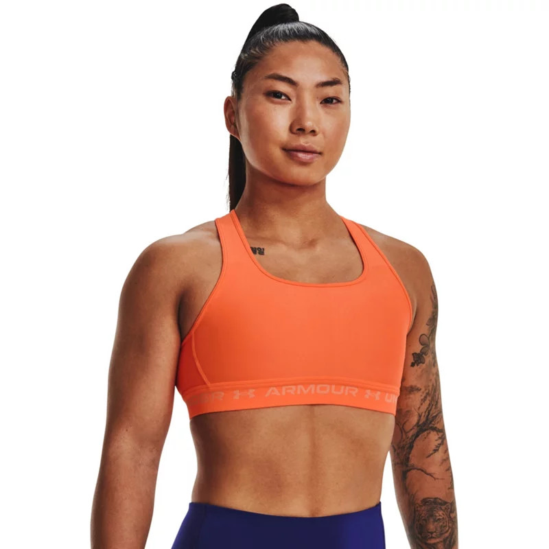 Under Armour Women's Crossback Mid Sports Bra Orange, X-Large - Women's Workout Bras at Academy Spor | Academy Sports + Outdoors