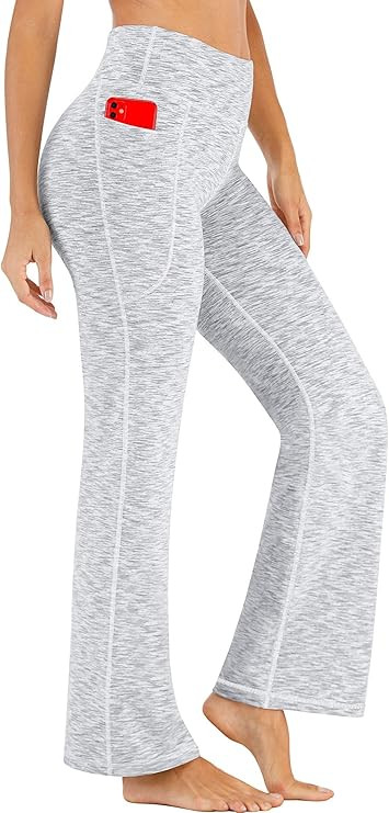 Heathyoga Bootcut Yoga Pants for Women with Pockets High Waisted Workout Pants for Women Bootleg ... | Amazon (US)