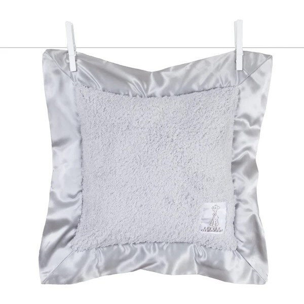 Little Giraffe | Chenille Decorative Nursery Pillow, Silver | Silk | Maisonette | Maisonette