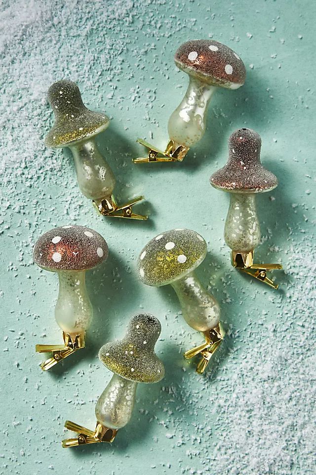 Mushroom Clip Ornaments  | Anthropologie (US)