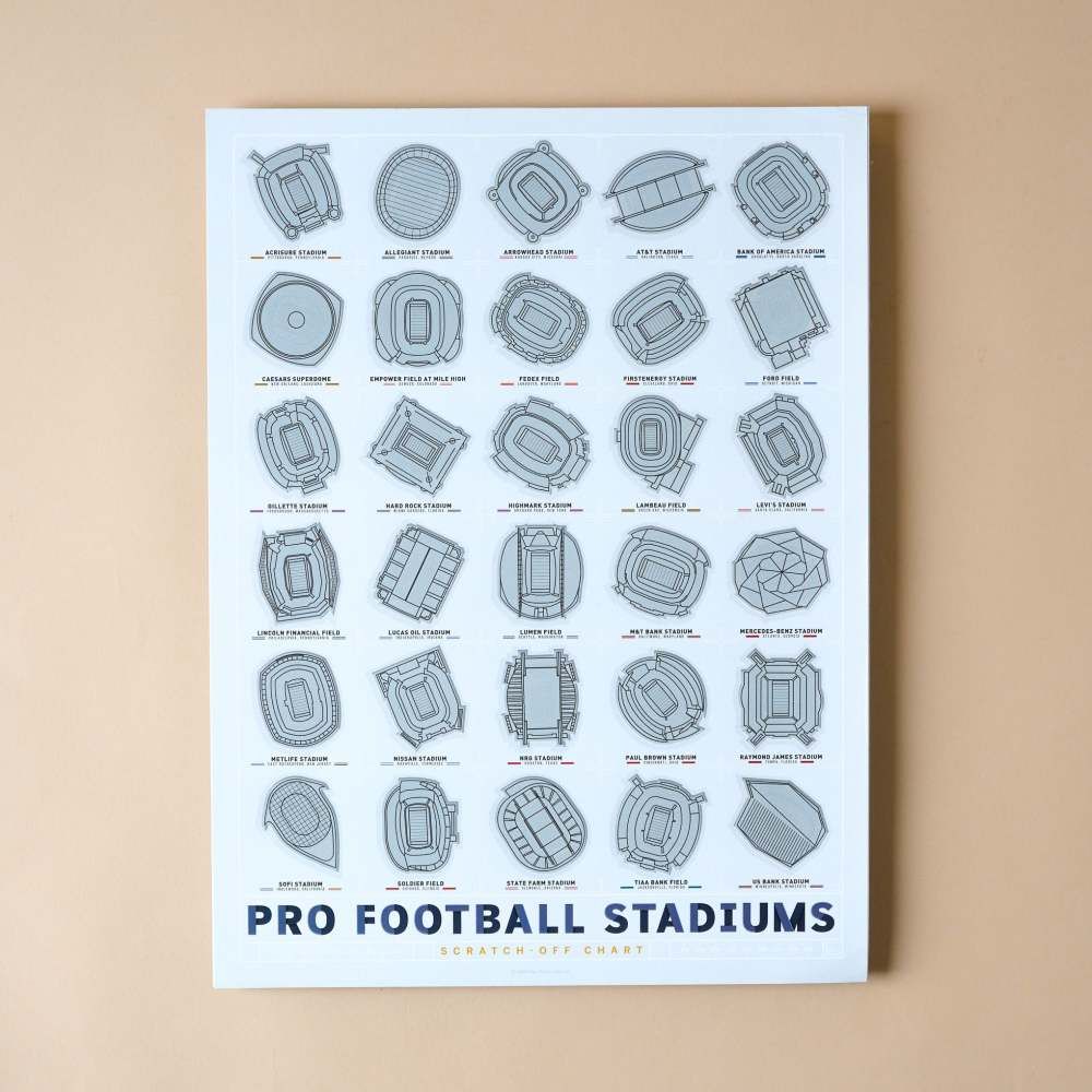 Pro Football Stadiums Scratch-Off Chart | Magnolia