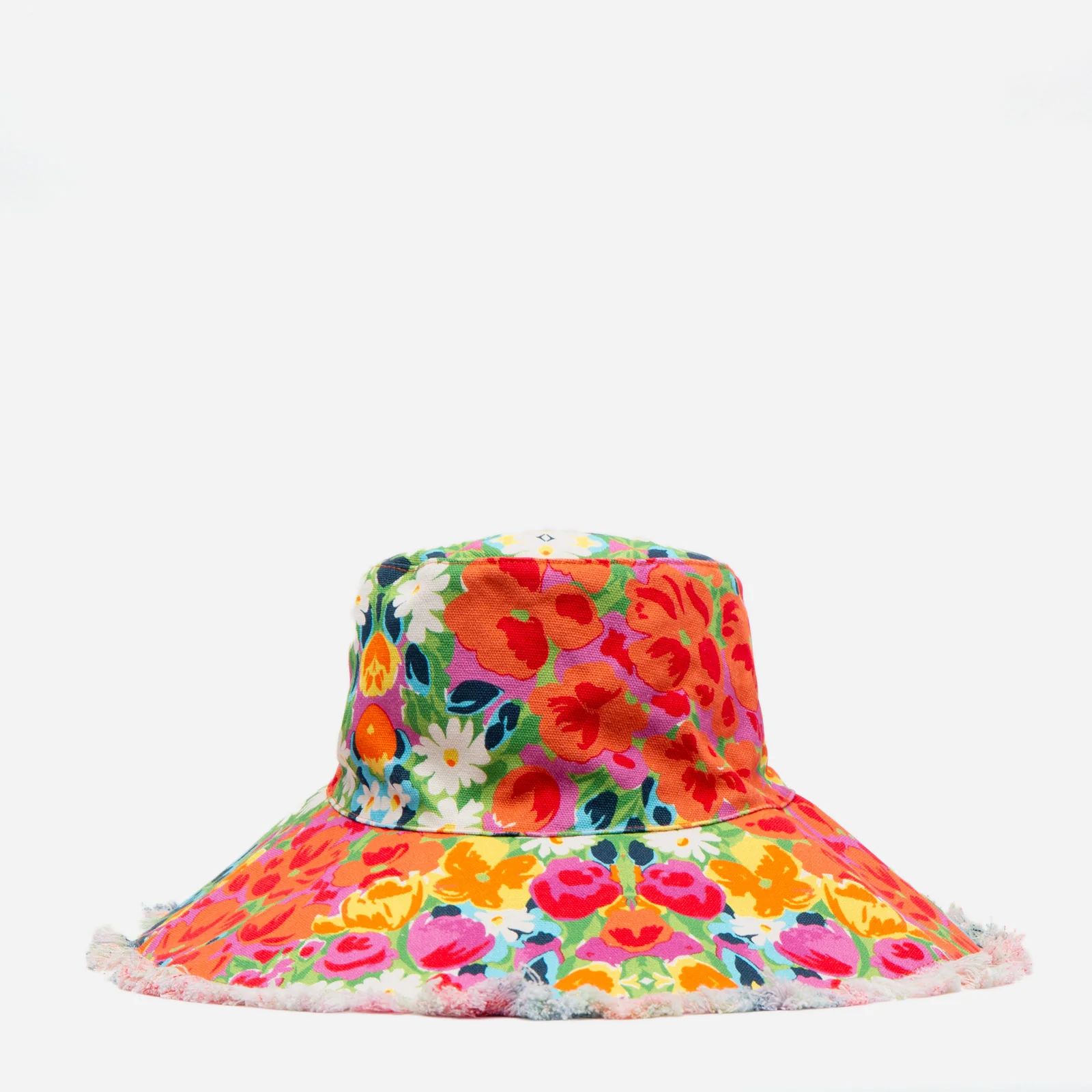 Canvas Fringe Hat Bright Floral | 