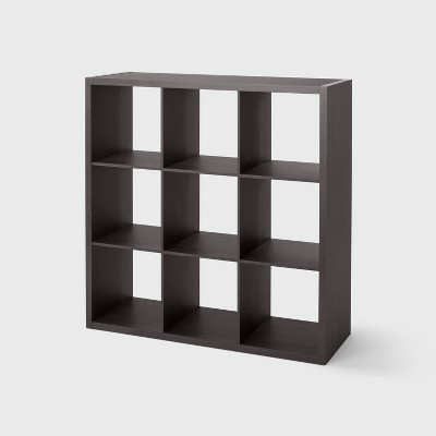 13'' 9 Cube Organizer Black Oak - Brightroom™: Storage Cubes Bookshelf, Cubby Storage Shelves, MDF & Particle Board | Target