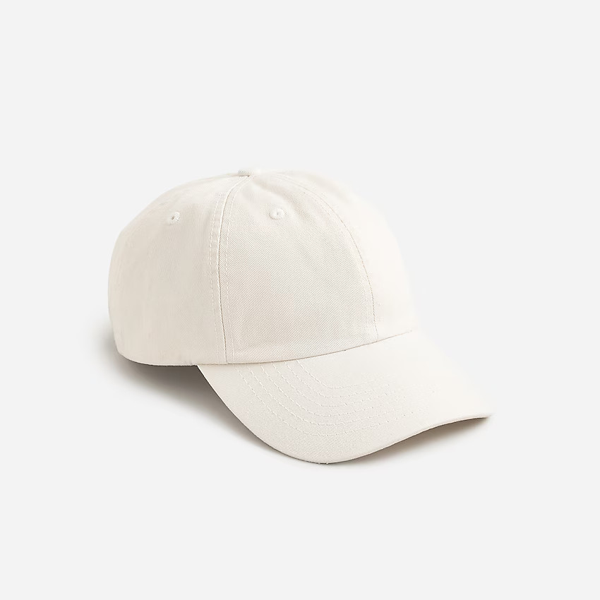 Garment-dyed twill baseball cap | J. Crew US