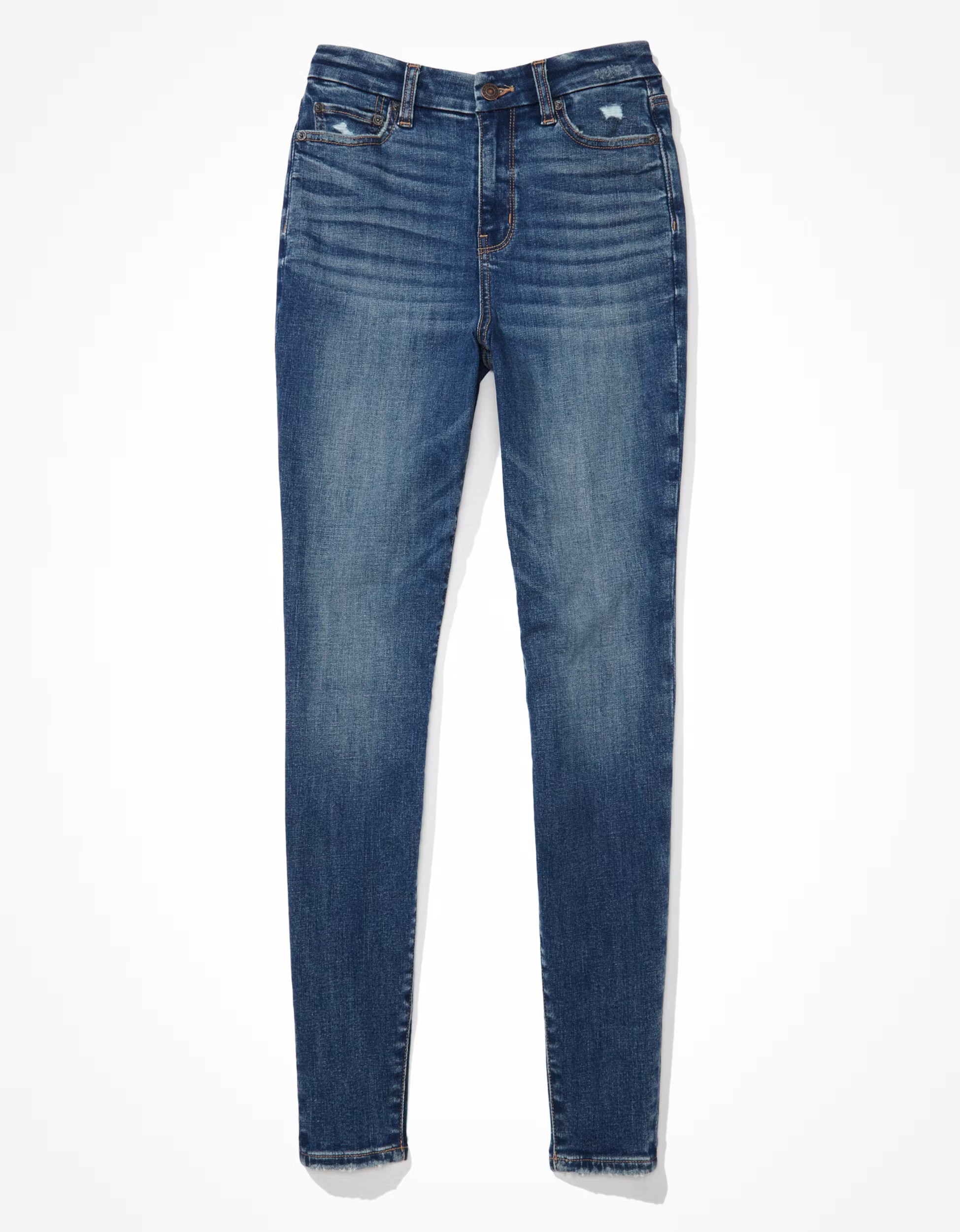 AE Ne(x)t Level Ripped High V-Rise Curvy Jegging | American Eagle Outfitters (US & CA)