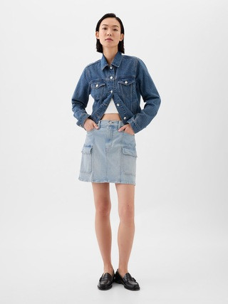 Denim Cargo Mini Skirt | Gap Factory