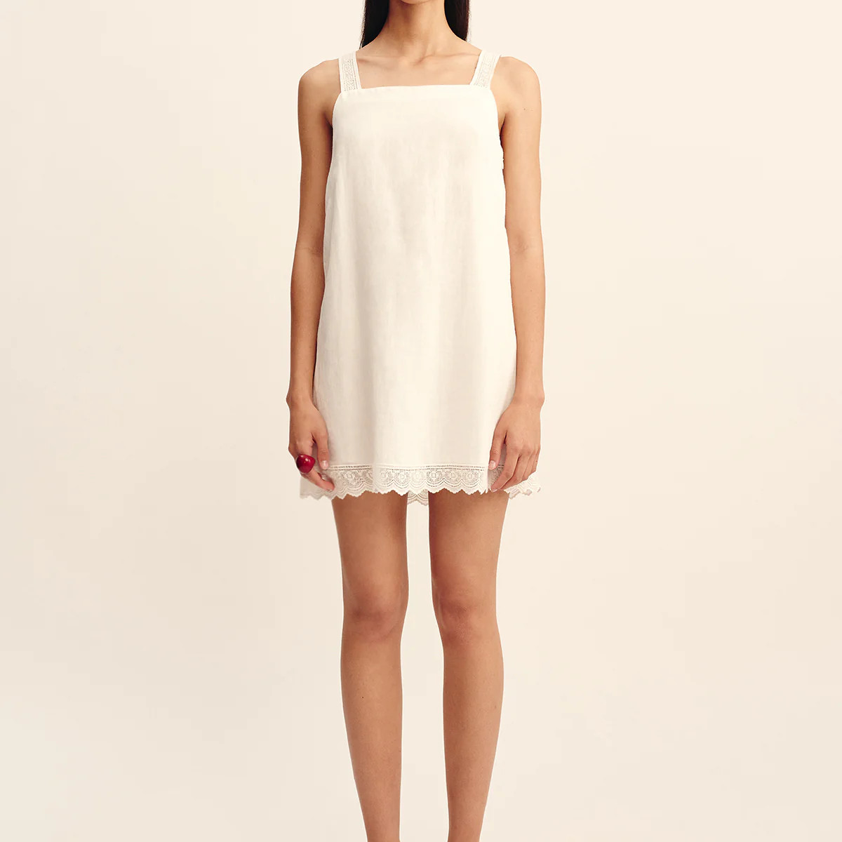 GRACE MINI DRESS - VINTAGE WHITE | POSSE (US)