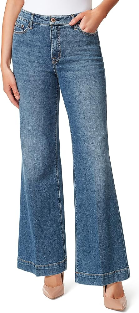 Jessica Simpson Women's True Love Trouser Wide Leg Jean | Amazon (US)