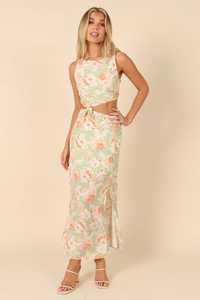 Junia Midi Dress - Green Floral | Petal & Pup (US)