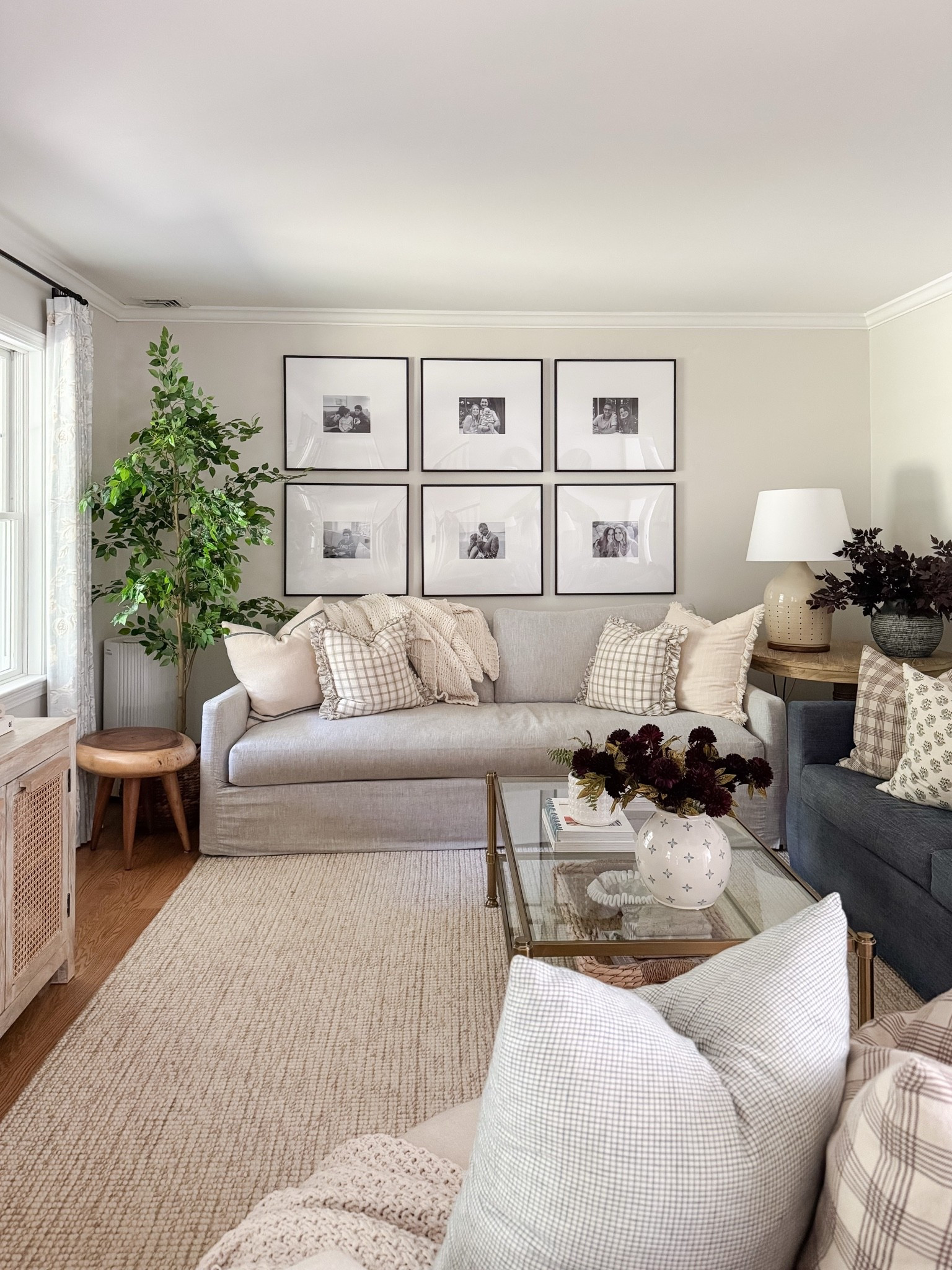 The little details that make a house a home 🫶🏼✨ Our faux olive tree is on sale right now! It adds such beautiful color and texture to this space, and it would work in a variety of rooms. 

Coastal living room, Walmart home decor, coffee table, spring home decor, gallery frames, Pottery Barn rug

#LTKHome