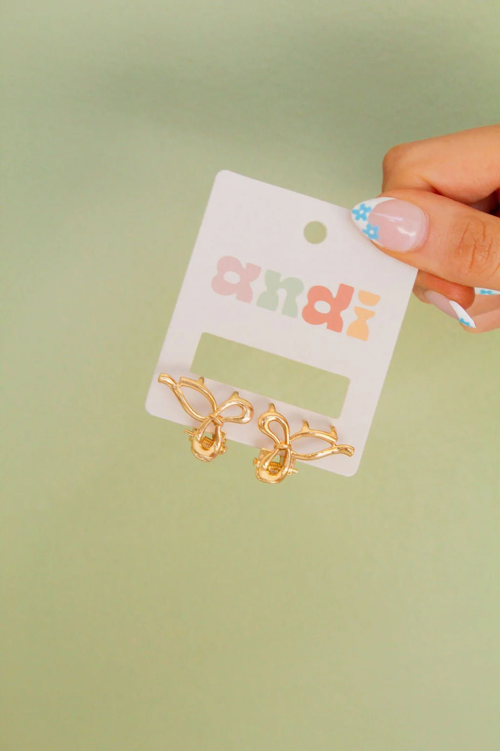 Micro Gold Bow Claw Clips | Shop Andi