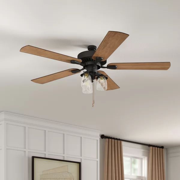 52" Sudie 5 - Blade Standard Ceiling Fan with Light Kit Included | Wayfair North America