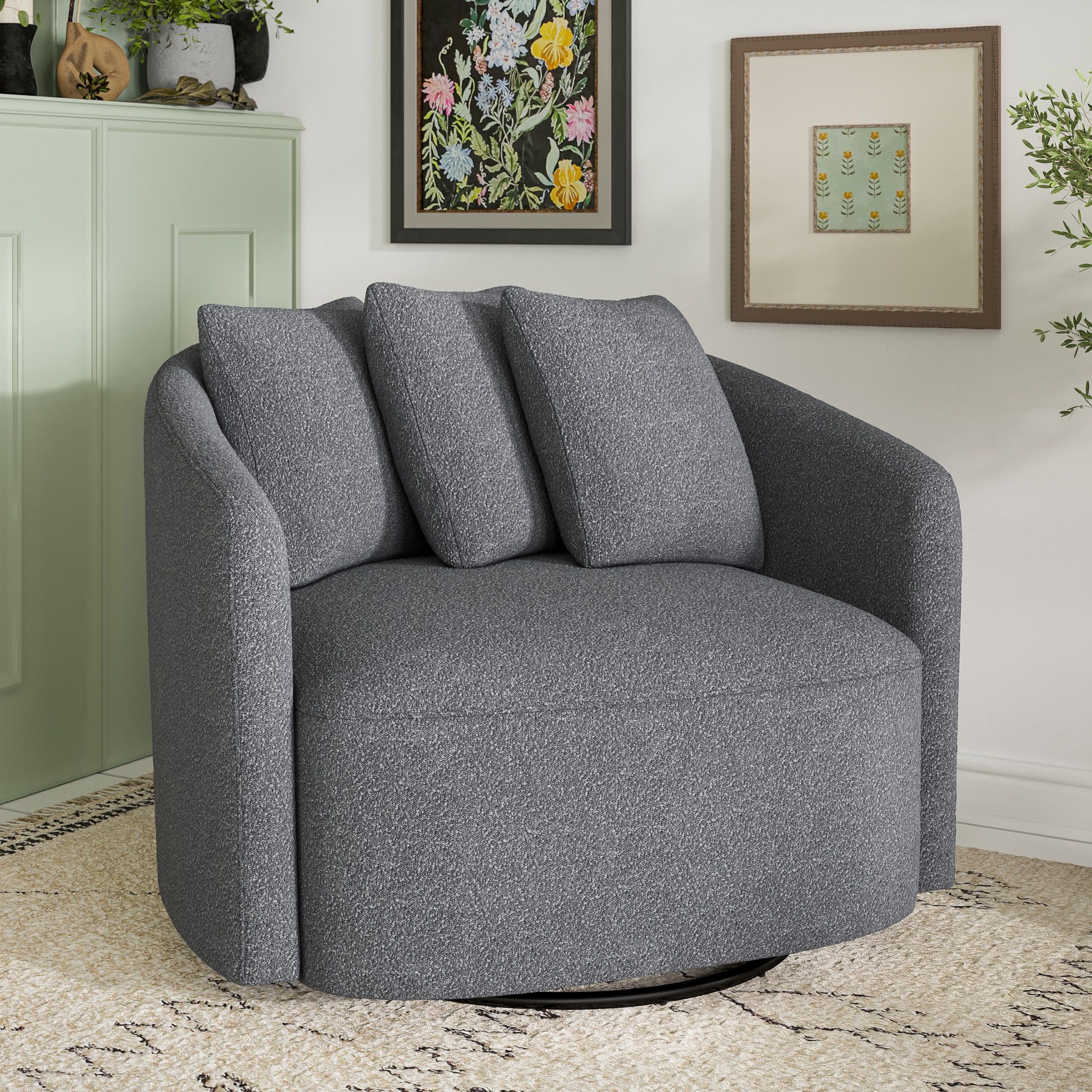 Beautiful Drew Chair by Drew Barrymore, Charcoal | Walmart (US)