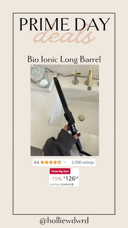 BIO IONIC Long Barrel Styler is on SALE! It's the lowest price all year.

#LTKxPrime