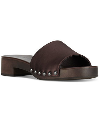 Cambrie Wooden Platform Slide Sandals | Macy's