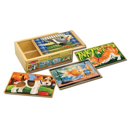 Melissa & Doug Wooden Jigsaw Puzzles in a Box - Pets | Walmart (US)