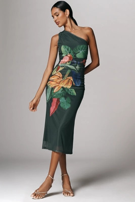 Farm Rio x Anthropologie One-Shoulder Midi Dress | Anthropologie (US)