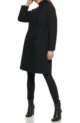 Kenneth Cole New York Twill Tie Waist Coat Color Black Size L | eBay US