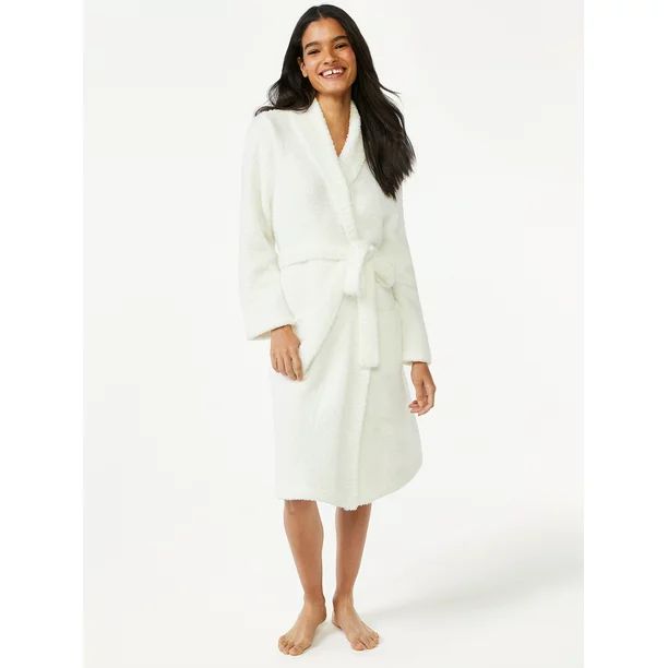 Joyspun Women's Sweater Knit Robe, Sizes up to 3X - Walmart.com | Walmart (US)