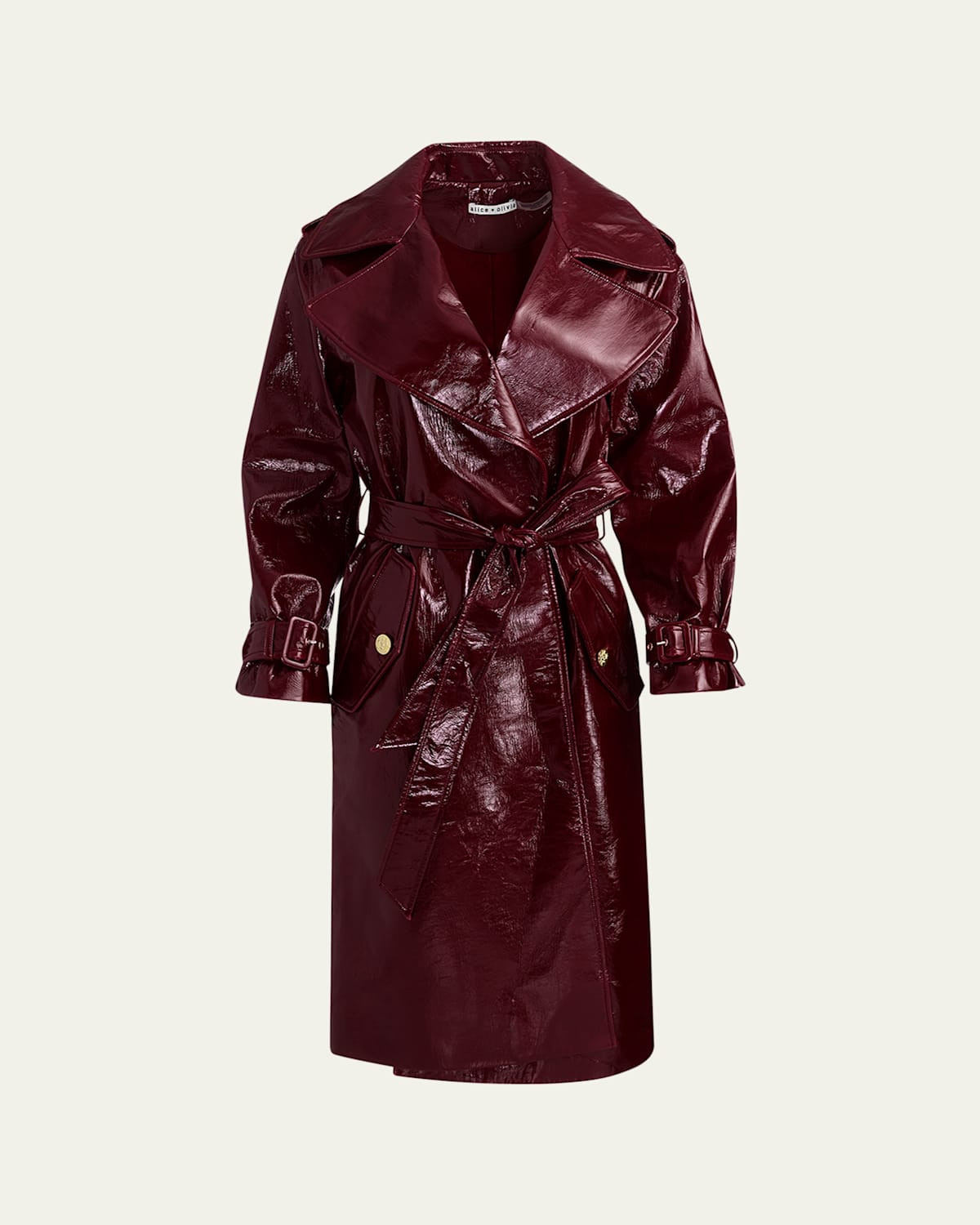 Nevada Vegan Leather Trench Coat | Bergdorf Goodman
