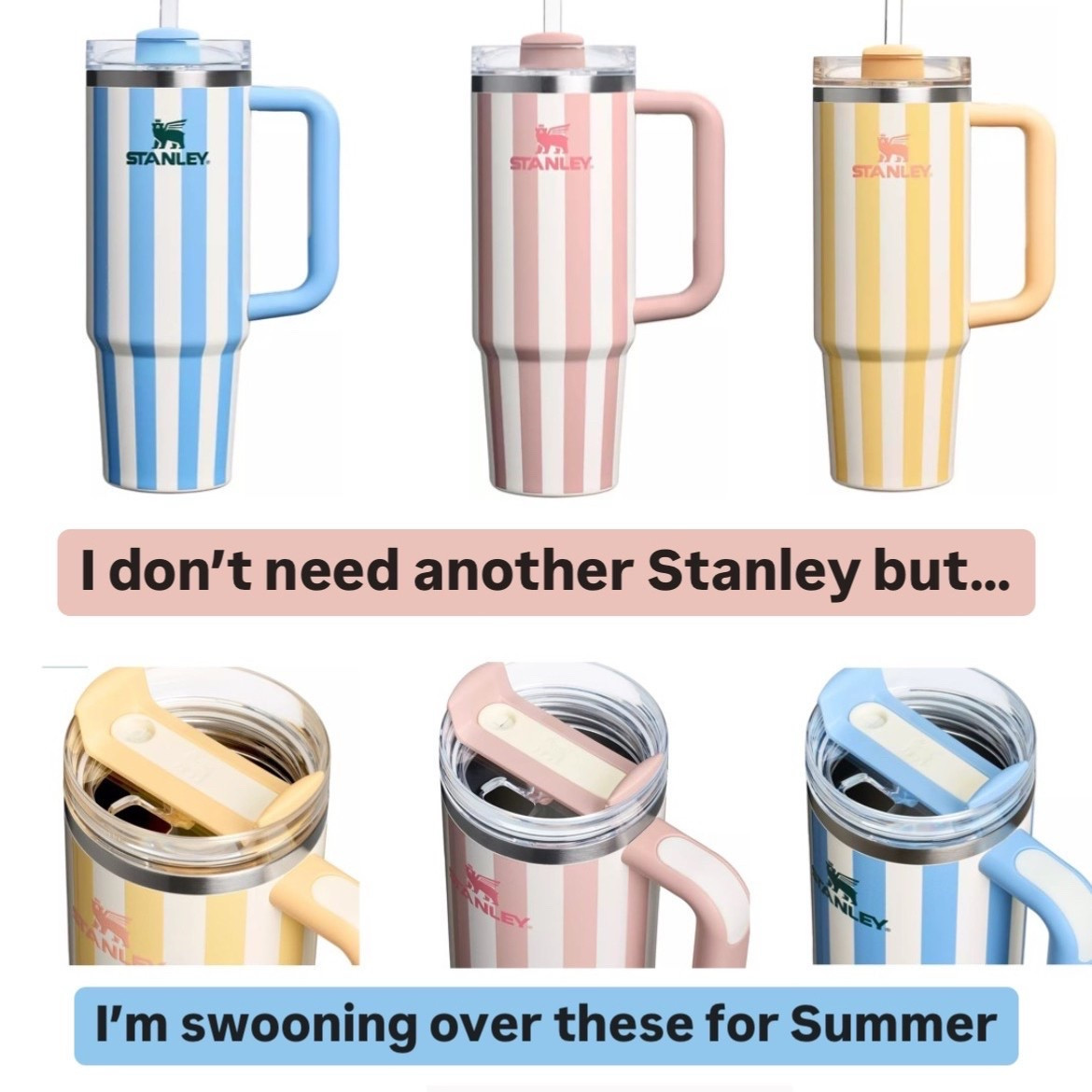 Do any of us REALLY need another one? 
Looking at these new striped colors for Summer - the answer is definitely YES!!
These will be a high sellout risk so I’m linking them from a couple different places.
Available in 40, 30 and 20 ounce sizes.
Stay hydrated in style my friends!






Summer // Hydrate // Stanley Cup // Water Bottle // Drink Water // Summer Colors // Sellout Risk 


#LTKSeasonal #LTKActive #LTKHome