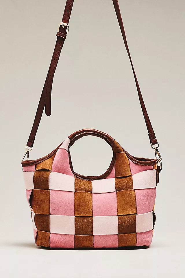 Woven Faux Suede Mini Satchel | Anthropologie (US)