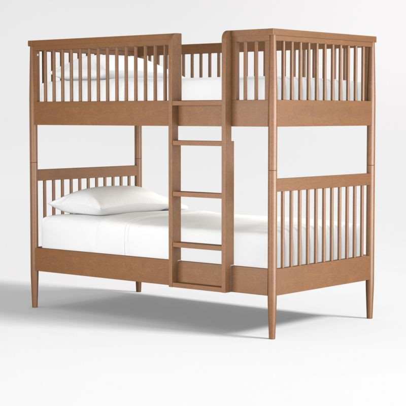 Hampshire Natural Brown Wood Kids Twin Bunk Bed | Crate & Kids | Crate & Barrel