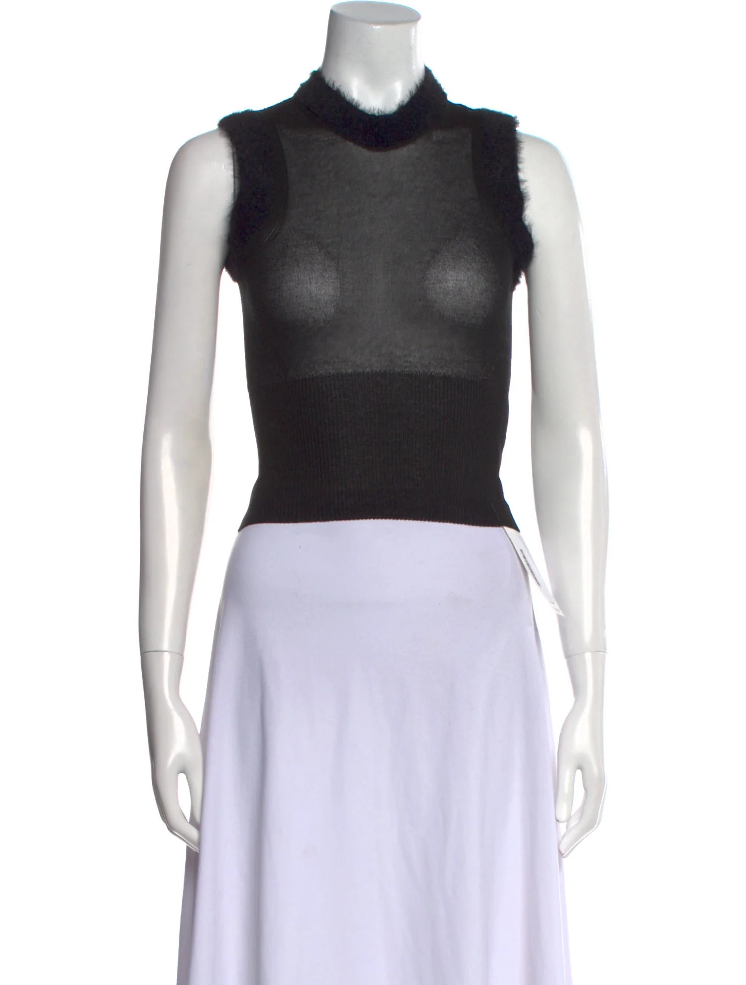Mock Neck Sleeveless Crop Top | The RealReal