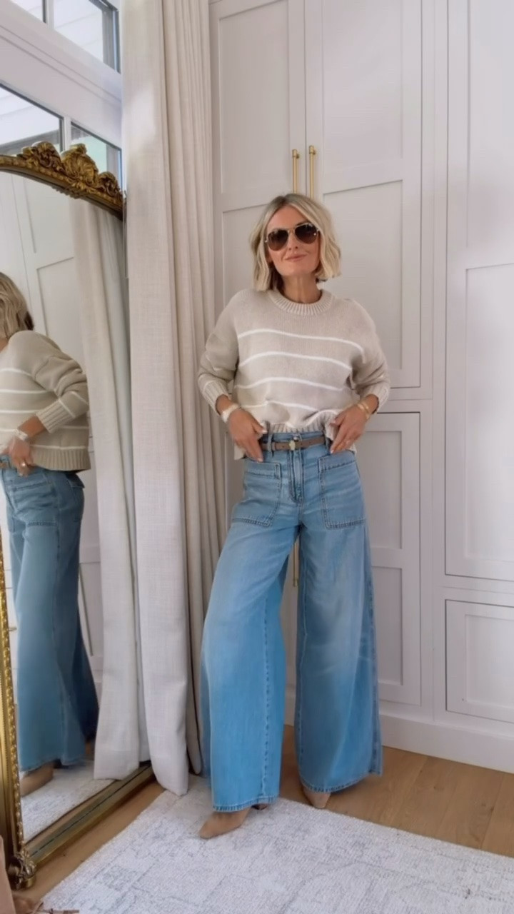 This is an outfit that will be perfect once it gets cooler! This sweater & these jeans are both staples! Jeans are currently on sale! Wearing S/2!

Loverly Grey, quince, Target, wide leg jeans, fall outfit, Labor Day sales

#LTKSeasonal #LTKSaleAlert
