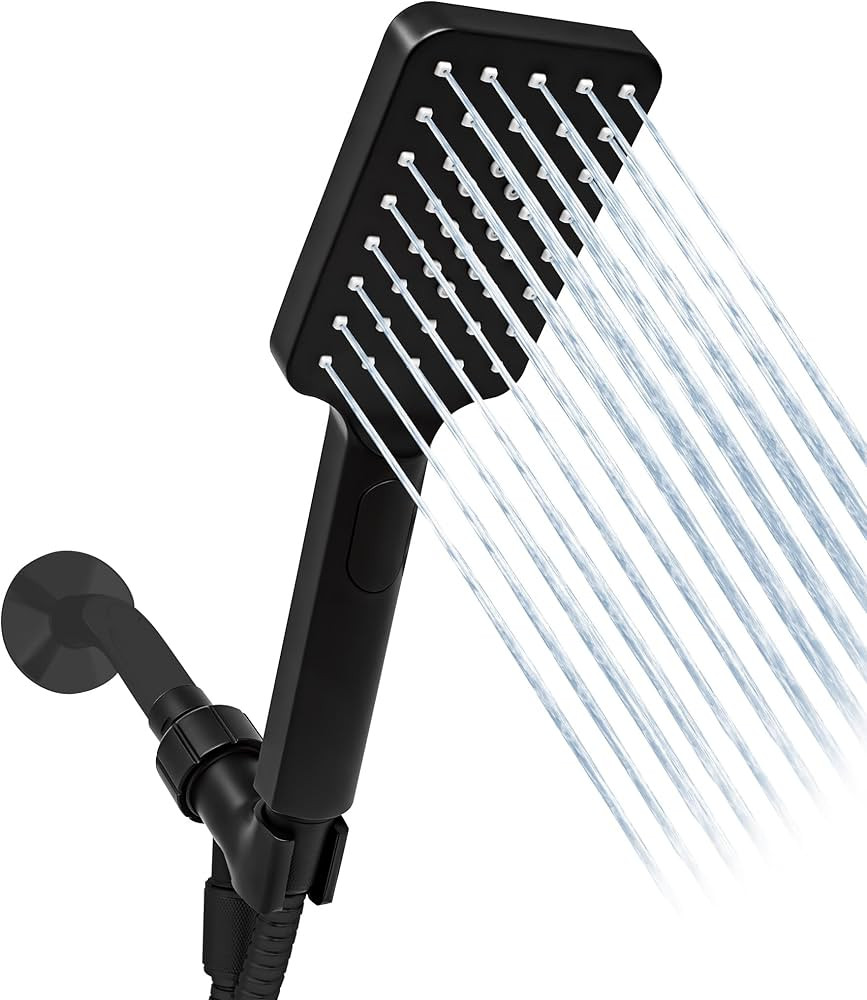 High-Pressure Handheld Shower Head with Easy Clicker for Multiple Sprays. Low Profile Lightweight... | Amazon (US)