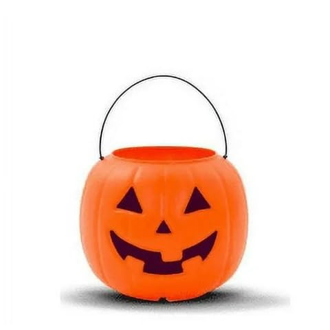 Halloween Pumpkin Treat Pail, Orange, 8", Trick or Treat, Decoration (Orange) | Amazon (US)