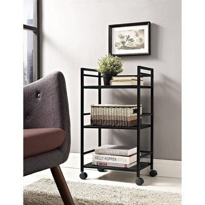 Karl Home 3-tier Rolling Black Utility Cart | Target
