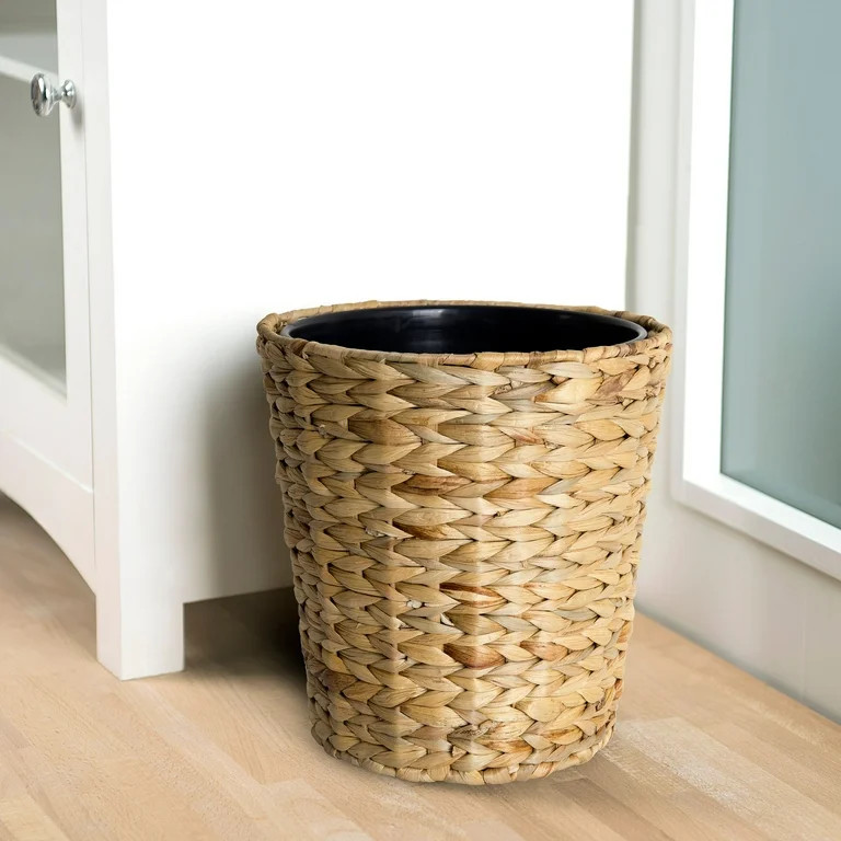 Better Home & Gardens Water Hyacinth 1.8 Gallon Wastebasket with Removable Liner, Natural | Walmart (US)