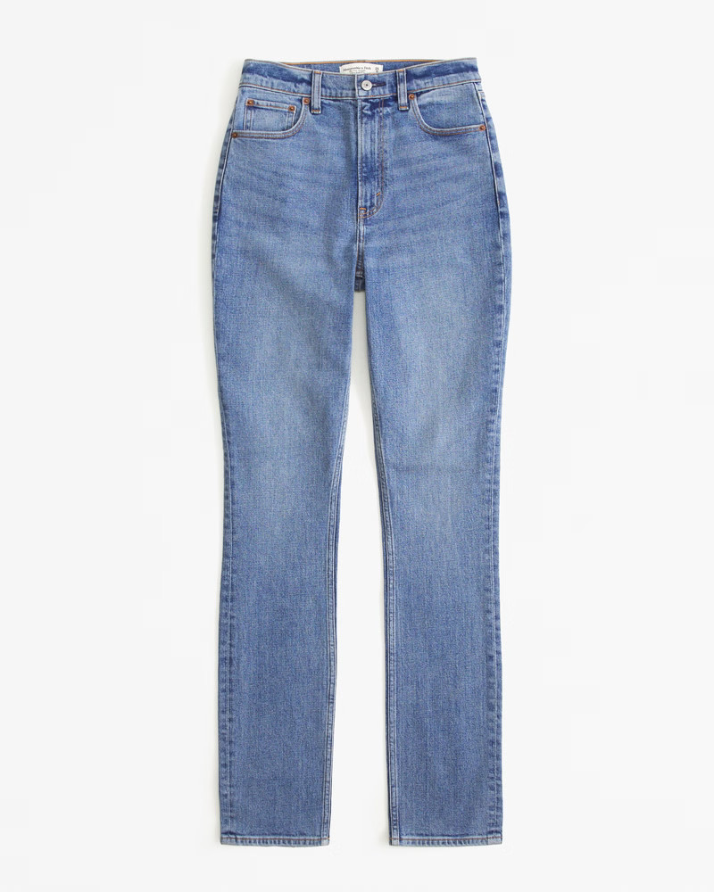 Curve Love Ultra High Rise 90s Slim Straight Jean | Abercrombie & Fitch (US)