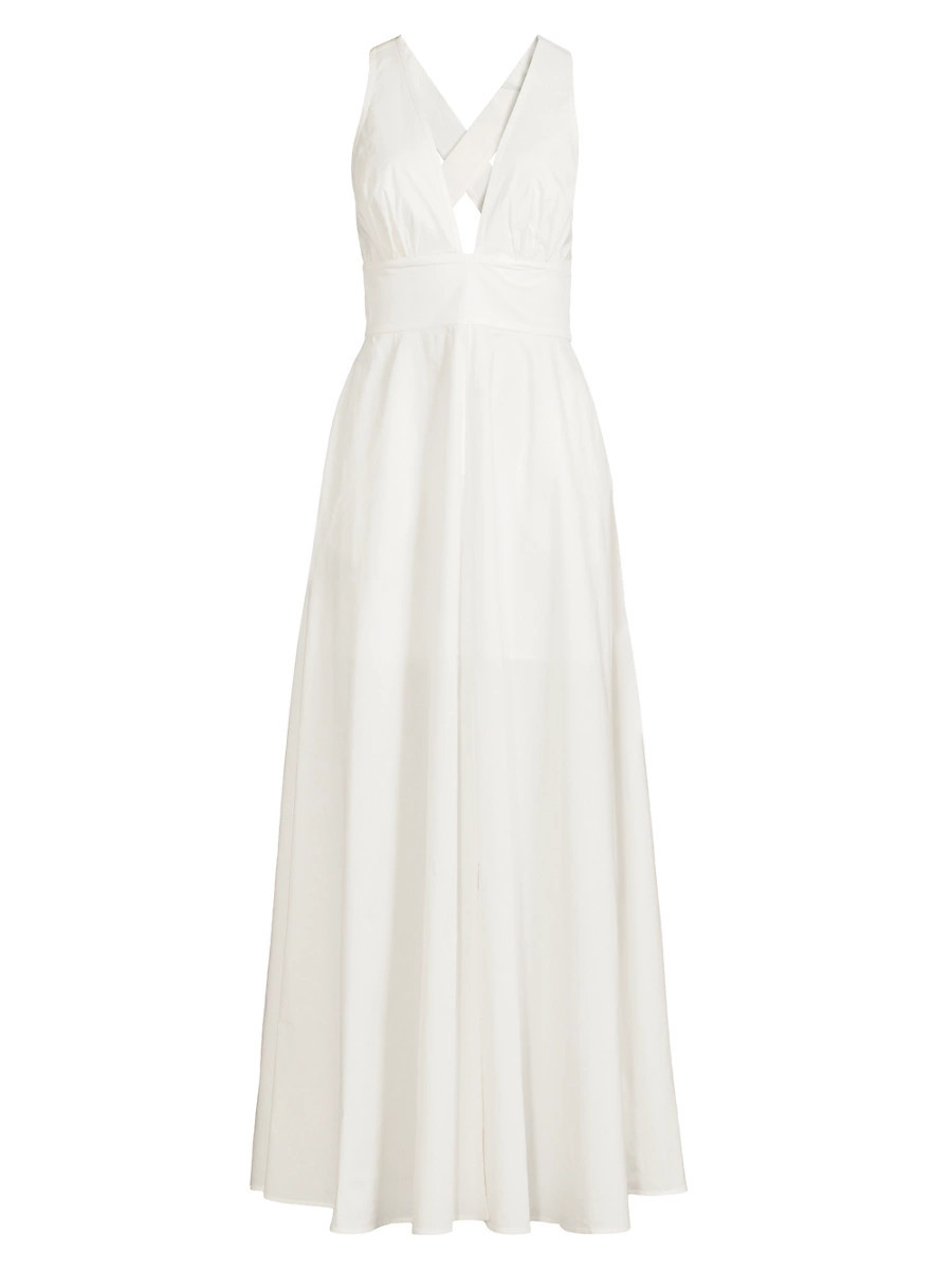 Women's Catarina Poplin Maxi Dress - White - Size 6 | Saks Fifth Avenue