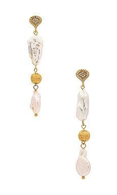 Ettika Pearl Drop Earrings in Pearl from Revolve.com | Revolve Clothing (Global)