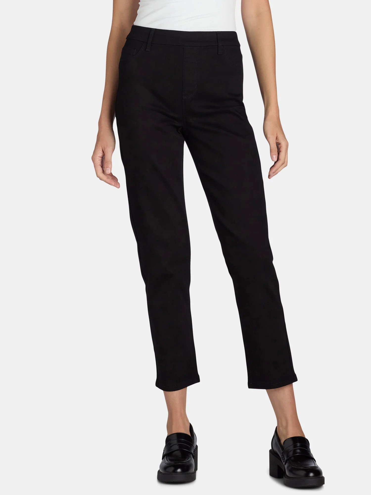 Time and Tru Women's High Rise Straight Leg Jeggings, 27.5” Inseam, Sizes XS-XXL | Walmart (US)