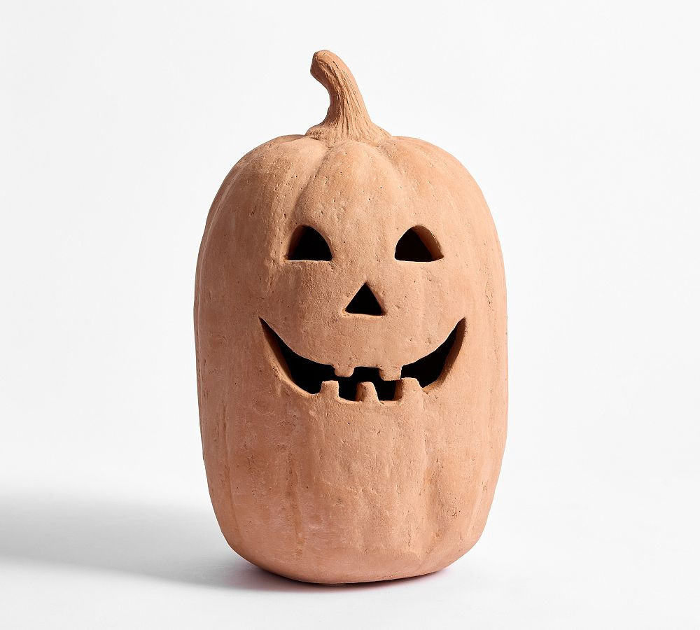 Handmade Terracotta Jack O' Lantern, XL, Terracotta | Pottery Barn (US)