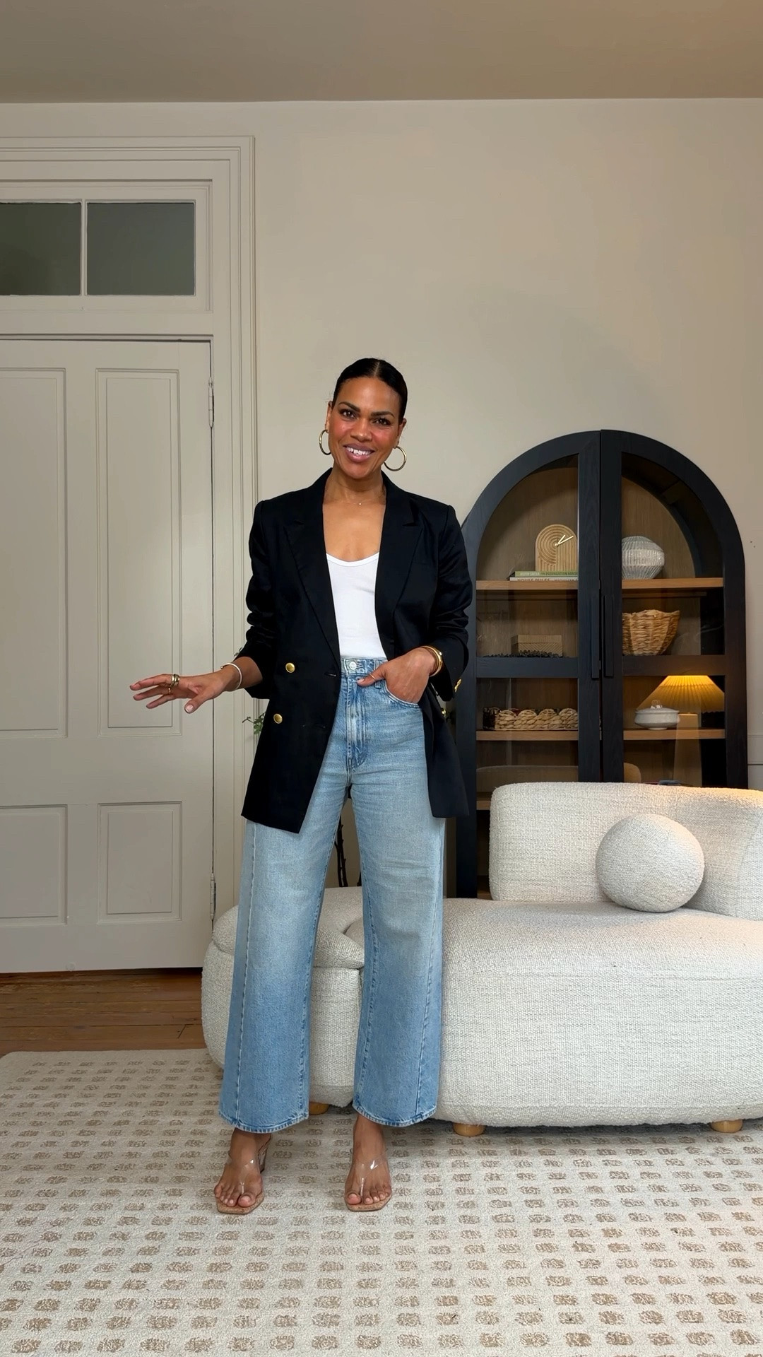 How cute is this double breasted linen blazer! It has shoulder pads, I sized up because I have broad shoulders. Love the shape worn open or closed! Here’s how I will style it for spring and summer.

#LTKSeasonal #LTKOver40 #LTKootd