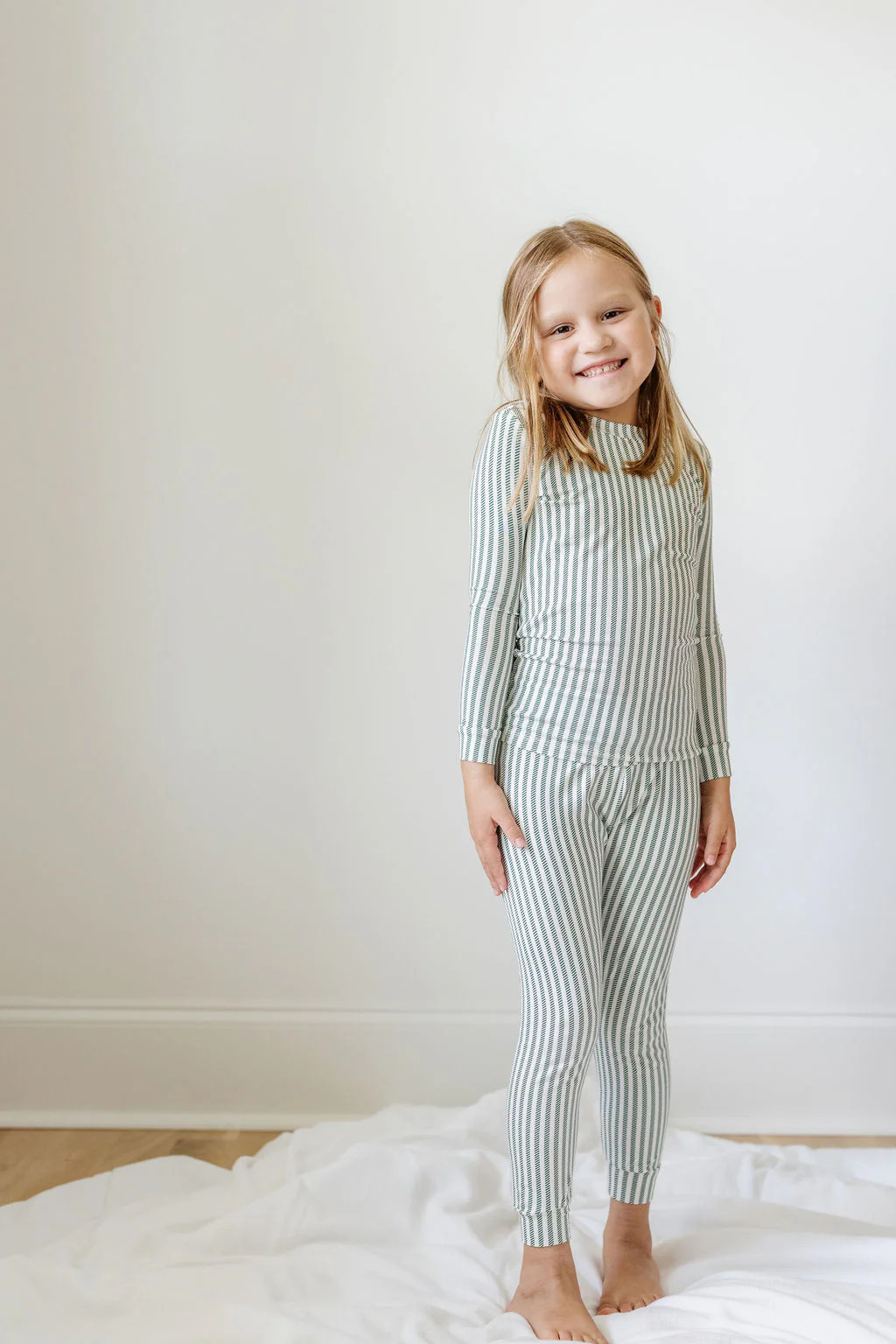 PJ Set in Ticking Pine | Plain Jane