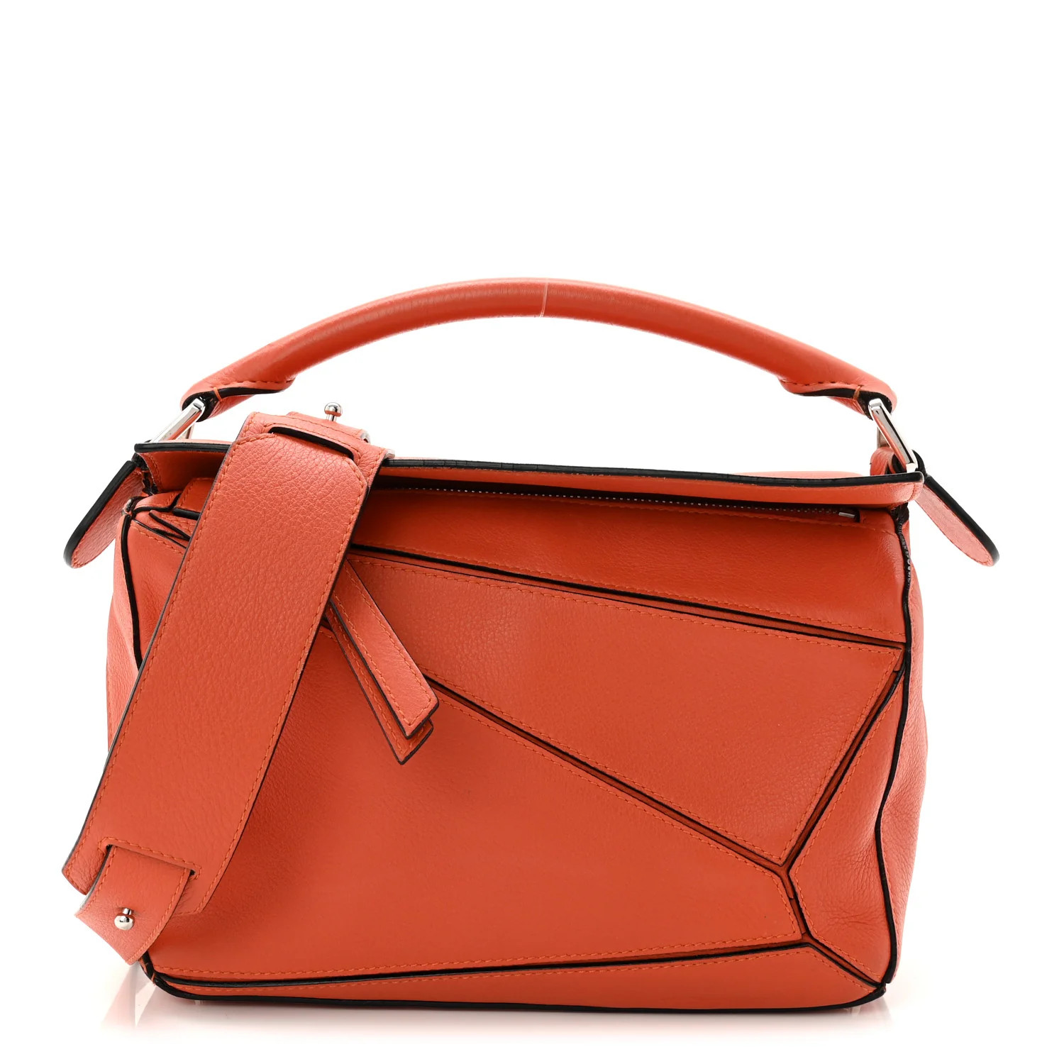 Grained Calfskin Small Puzzle Bag Orange | FASHIONPHILE (US)