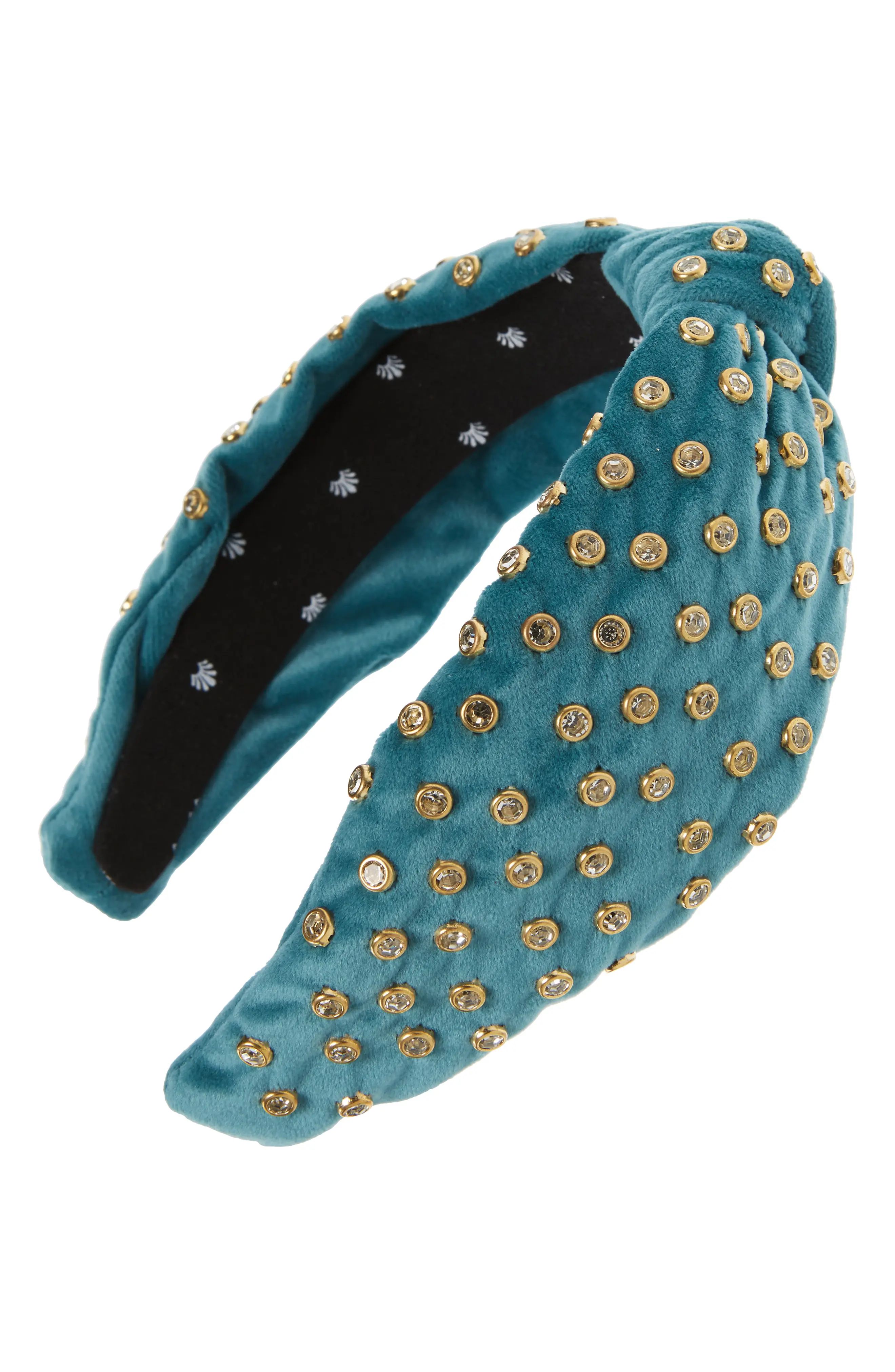 Lele Sadoughi Crystal Embellished Headband, Size One Size - Blue/green | Nordstrom
