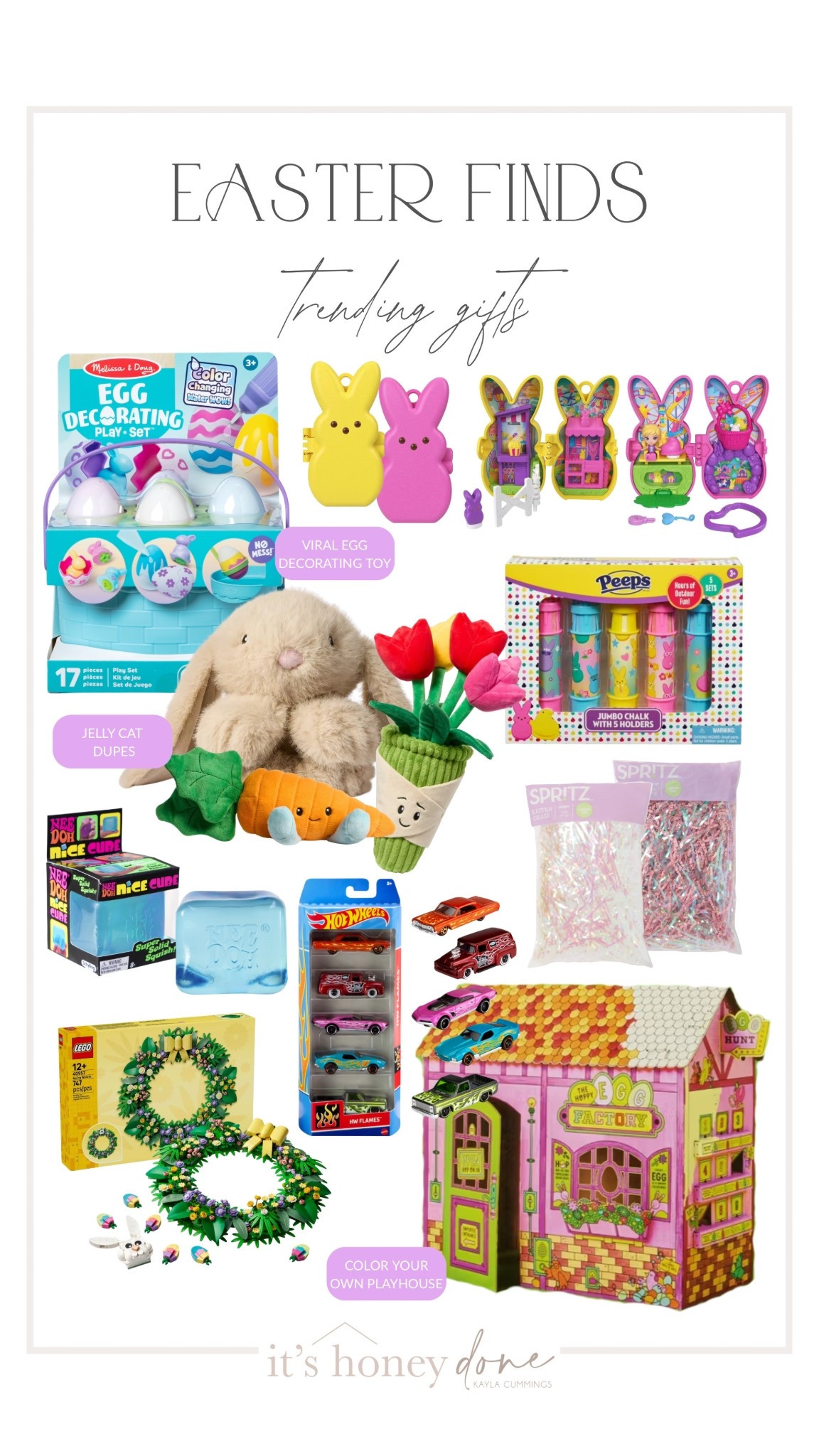 Everything you need to fill your Easter baskets this year. The mess free Easter eggs, fidget cube, and jelly cat dupes will go quick! 

#LTKSeasonal #LTKmomlife