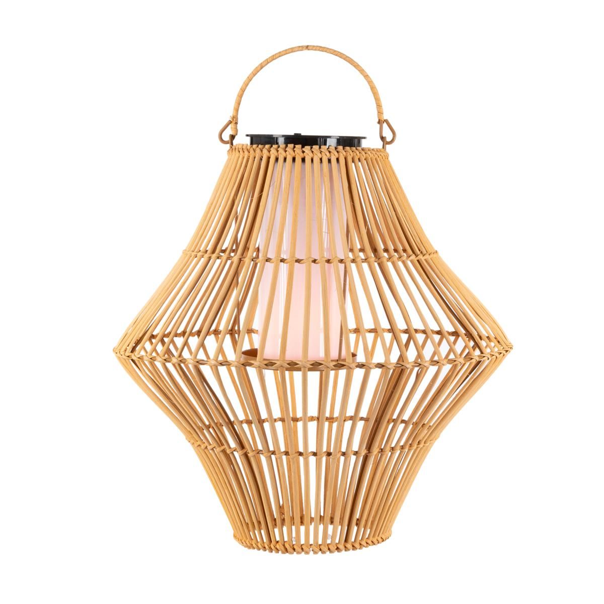 The Gerson Co. 13.8" Hanging Solar Flame Effect Bamboo Pendant Light - 20111977 | HSN | HSN