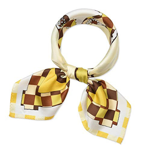 corciova Beige Yellow Horse Western Neck Scarf Men Neckerchief 21x21 Women Silk Hair Scarf Ladies Short Bandana Purse Scarf | Amazon (US)